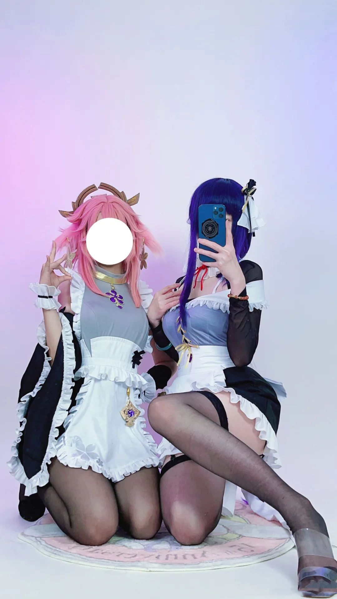 原神cos：女仆装雷神八重太御了！泳装绫华，黑丝制服申鹤，小厨娘宵宫，草神可爱爆了！