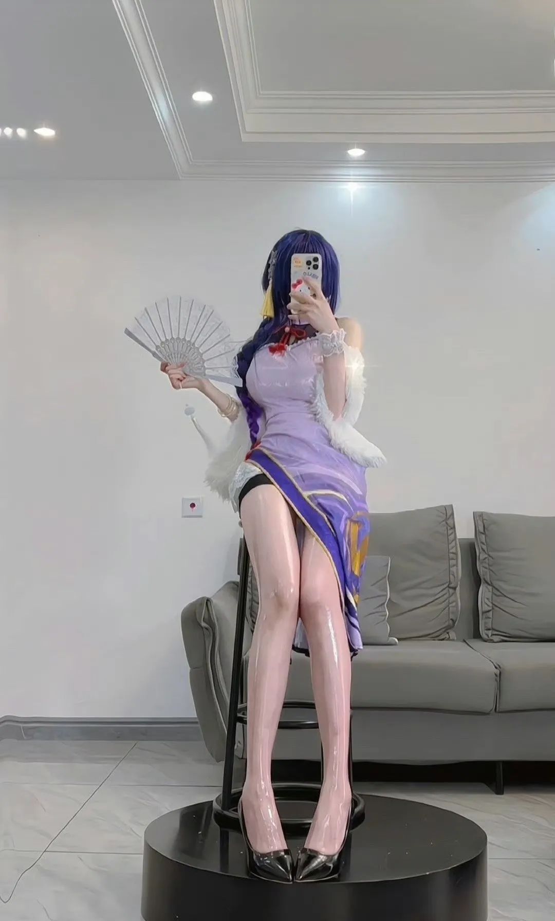 原神cos：白丝开叉旗袍雷神太顶了！婚纱刻晴，邪魅胡桃，女仆甘雨，花嫁绫华让人狂喜！