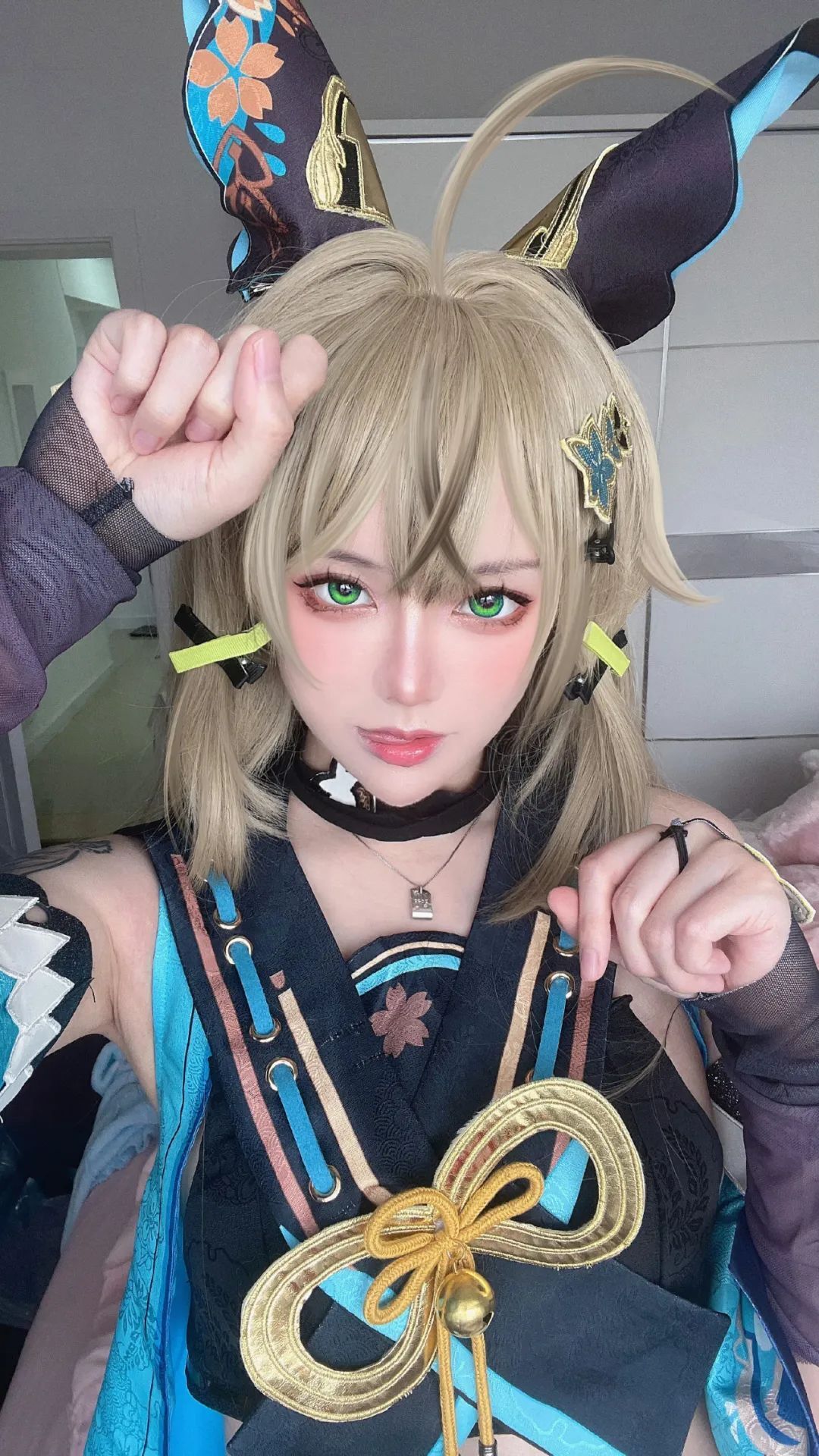 原神cos：兔女郎心海，旗袍装申鹤！白丝邪魅装刻晴！女仆装草神，制服雷神，修女装甘雨太顶了！