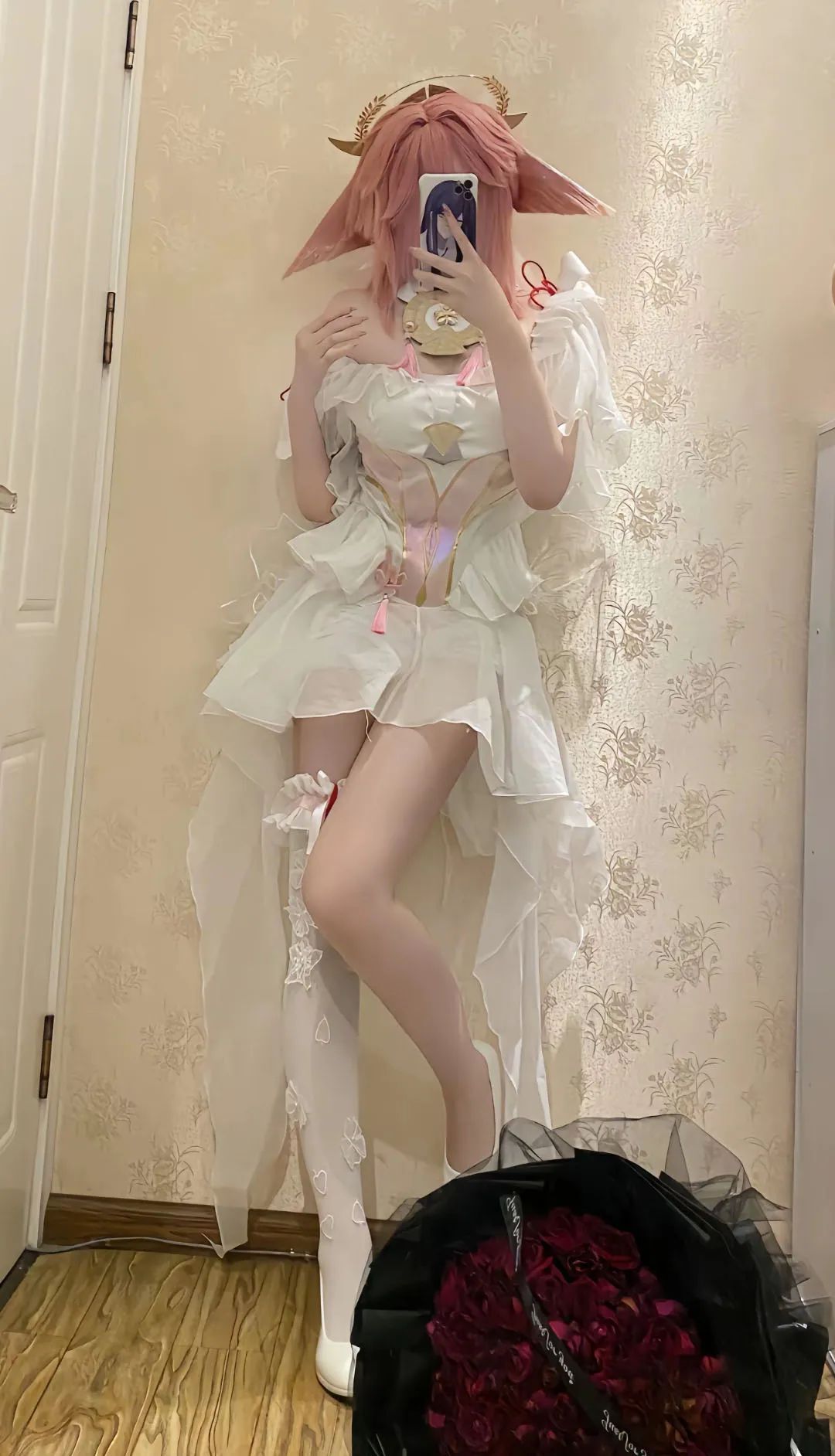 原神cos：白丝+婚纱，花嫁神子真可爱！女版达达利亚太美了！女仆绫华+宵宫让人狂喜！