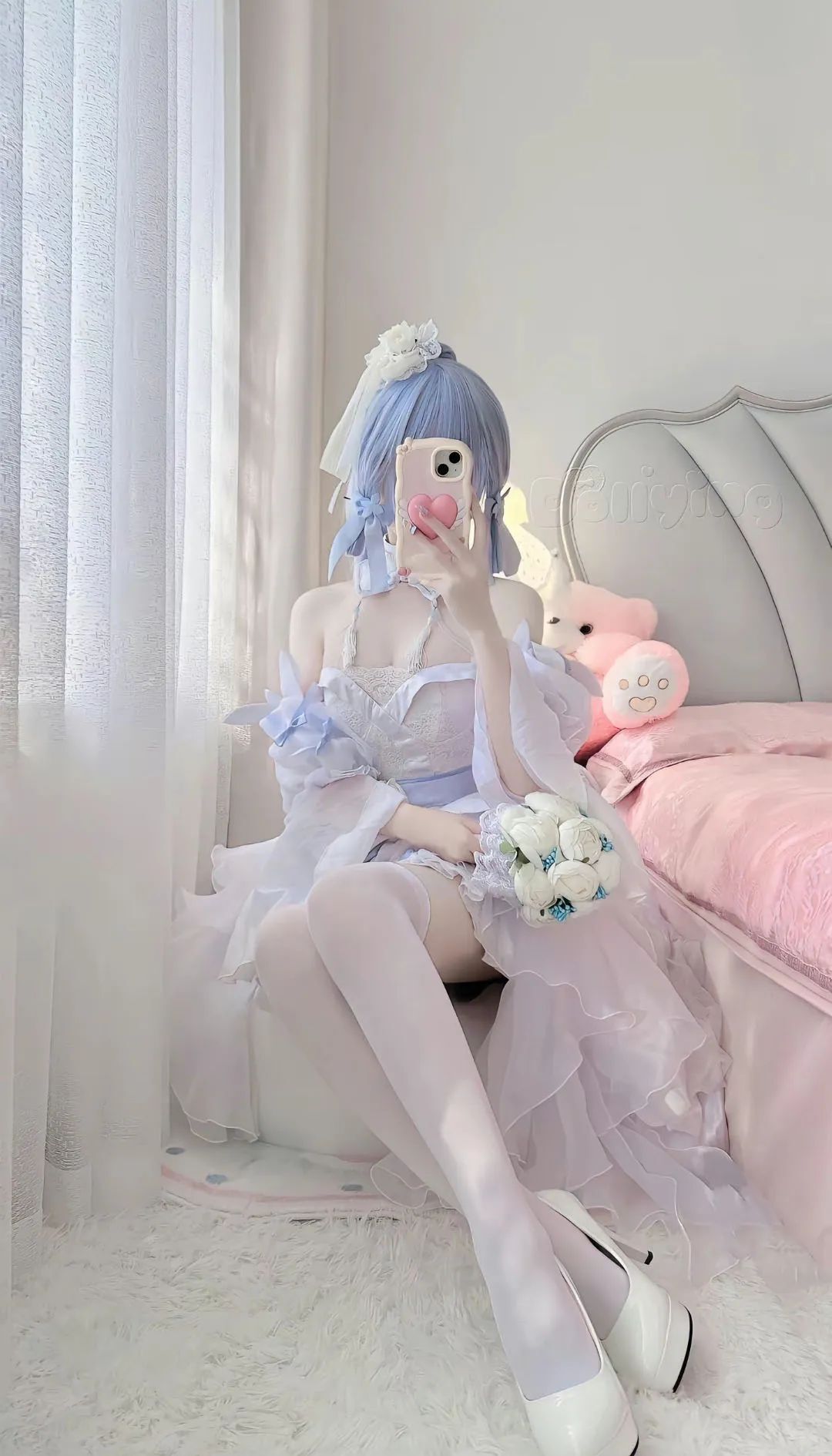 原神cos：女仆装申鹤太可爱了！白丝和服雷神太顶了！白丝婚纱刻晴绫华让人狂喜！