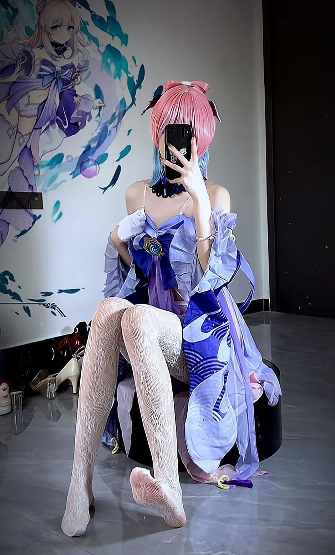 原神cos：黑丝刻晴太好看了！居家服申鹤我爱了！一米八的黑丝雷神太顶了！归终不愧是白月光！