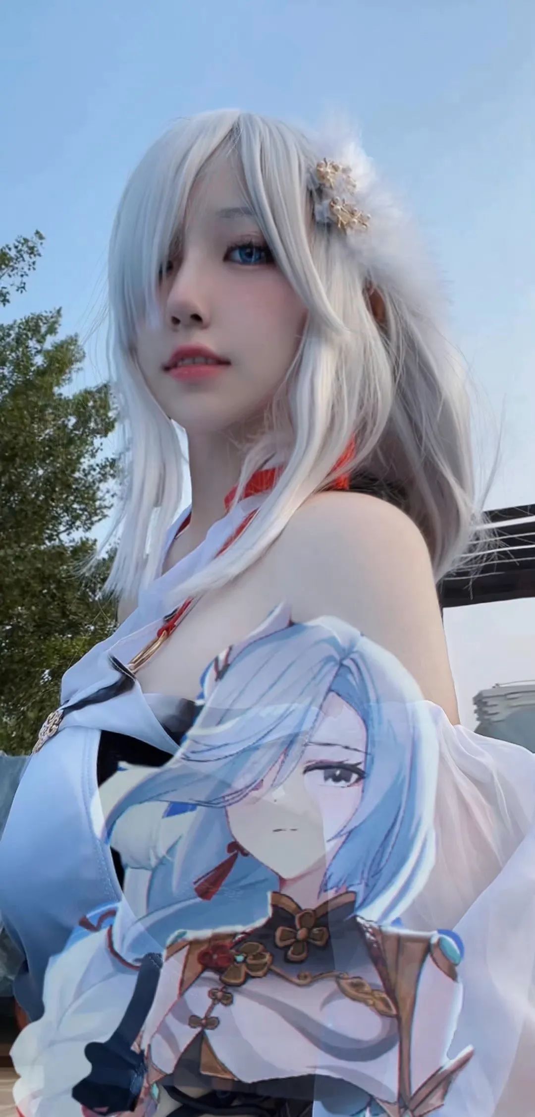 原神cos：申鹤泳装颜值太美了！制服皮裤也不错！雷神女仆装让人狂喜！夜兰姿势超赞！