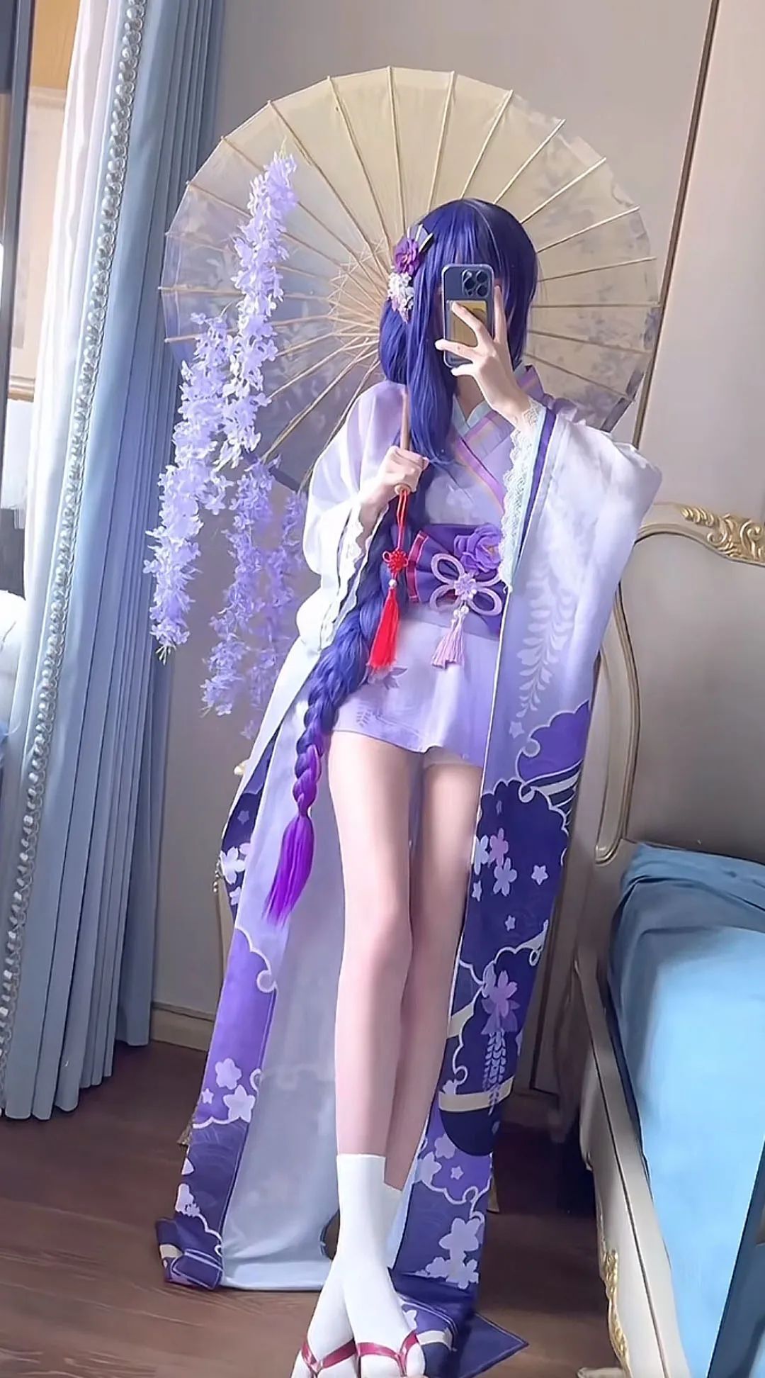 原神cos：破洞黑丝+制服，甘雨太顶了！超短裙心海巨可爱！黑丝双马尾莫娜，黑丝皮裤雷神让人狂喜！