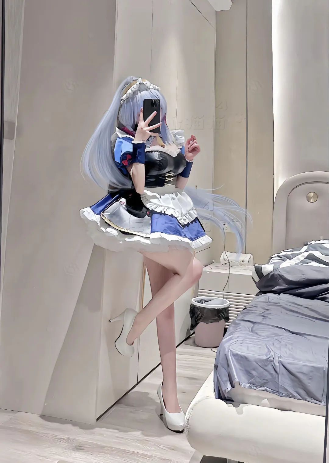 原神cos：白丝+婚纱，花嫁刻晴太可爱了！女仆莫娜让人狂喜！兔女郎甘雨，黑丝旗袍申鹤谁看了不迷糊？