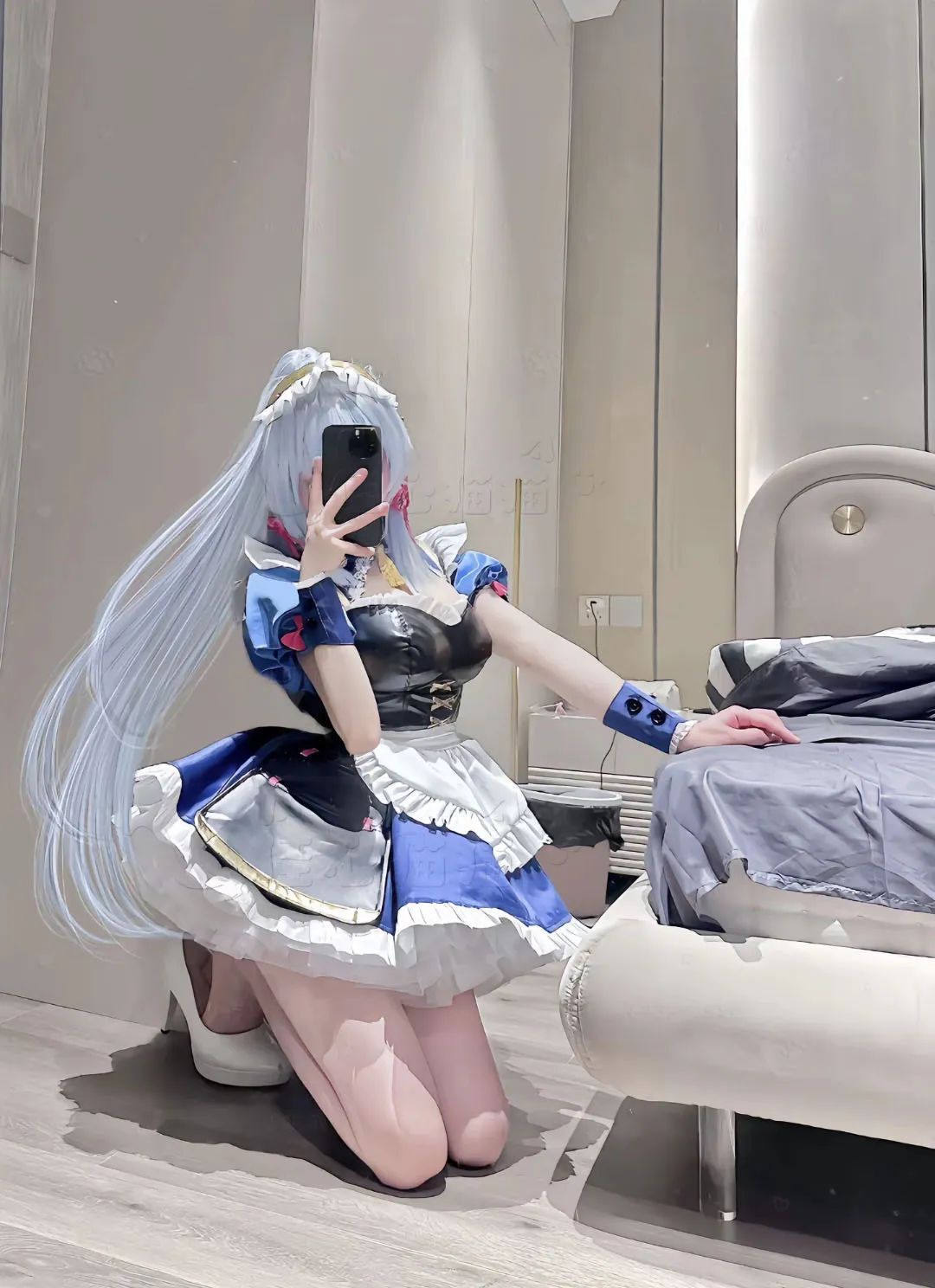 原神cos：白丝+婚纱，花嫁刻晴太可爱了！女仆莫娜让人狂喜！兔女郎甘雨，黑丝旗袍申鹤谁看了不迷糊？