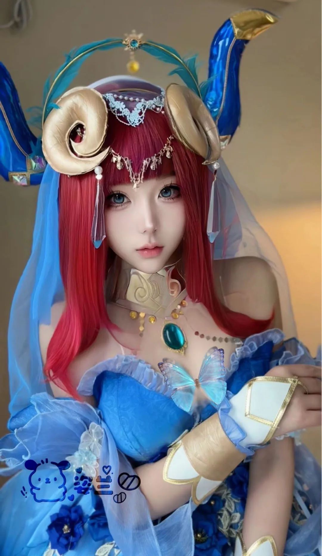 原神cos：黑丝纱裙刻晴太俏皮了！洛丽塔心海，黑丝双马尾莫娜超可爱！水中泳装申鹤美翻了！
