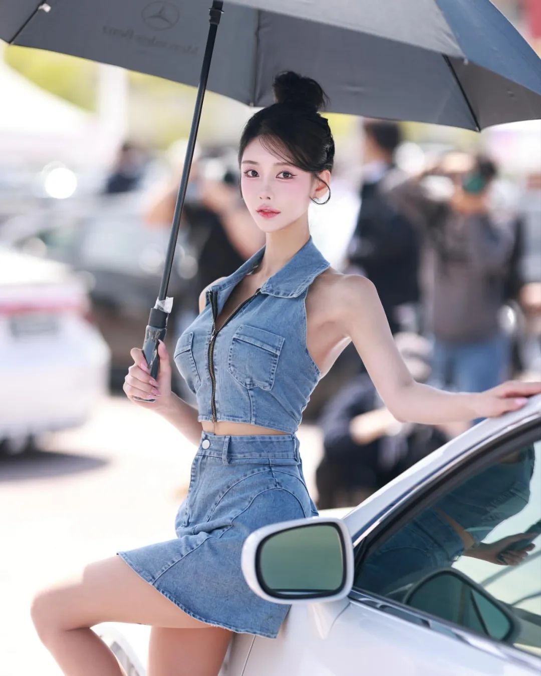 韩国车模 | 甜美长相大长腿，性感妖娆好身材！