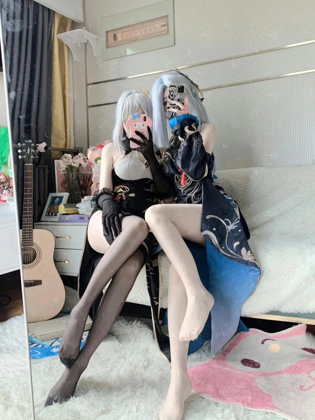 原神cos合集：兔女郎甘雨！雪白婚纱神子！赛车女郎申鹤！白色制服雷神太顶级了！