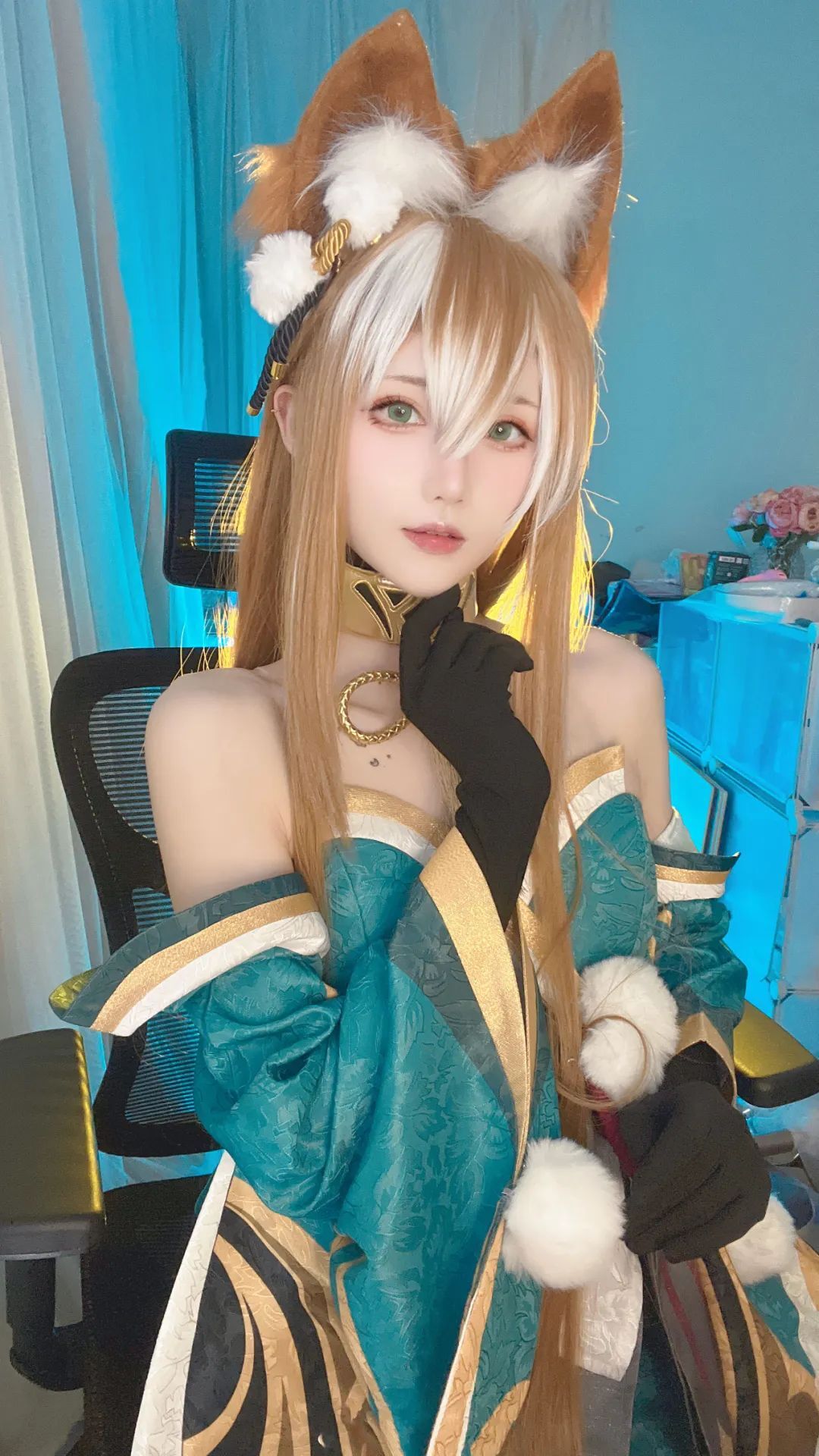 原神cos：白丝+连衣裙，甘雨新服装真清爽！优菈狂秀好身材！女士大长腿真是绝美！