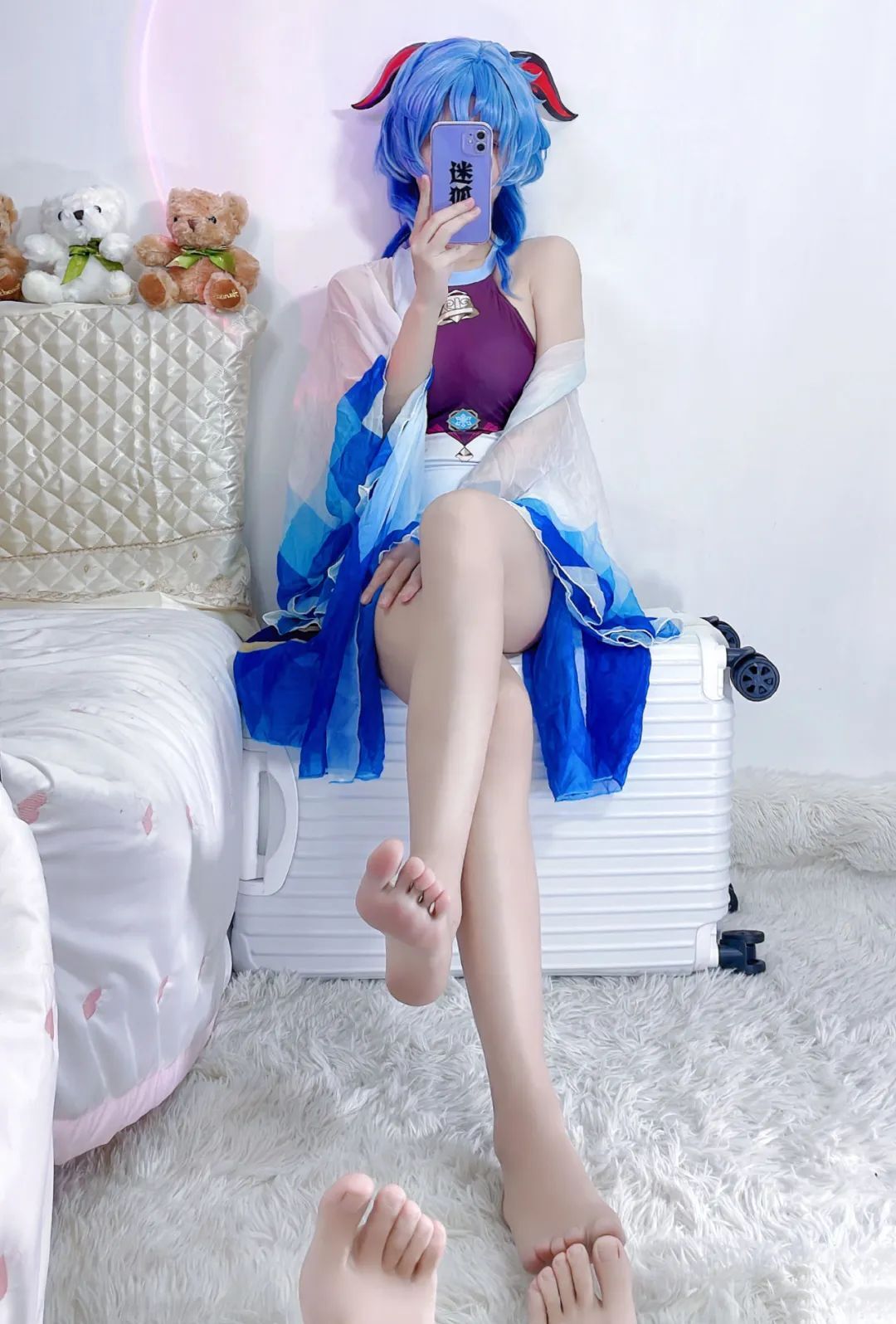 原神cos：白丝+泳装，申鹤太御了！镀金旅团美爆，妮露腿是真的长！厨娘雷神谁见过？