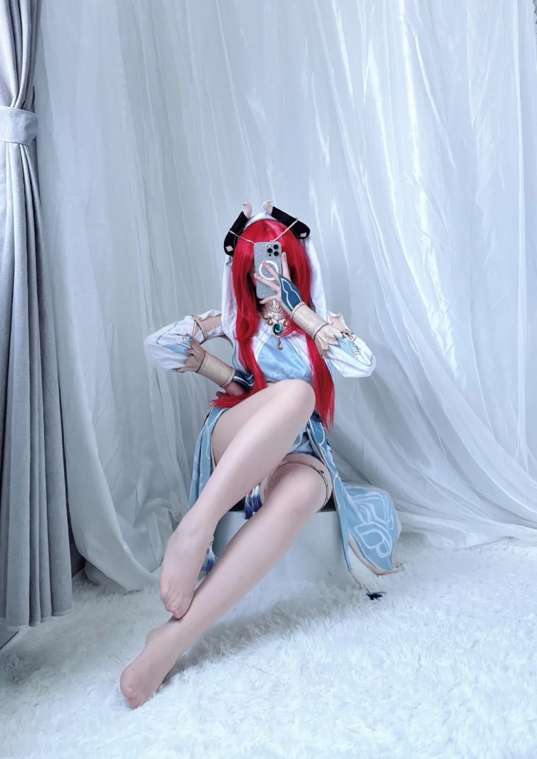 原神cos：女仆装雷神八重太御了！泳装绫华，黑丝制服申鹤，小厨娘宵宫，草神可爱爆了！