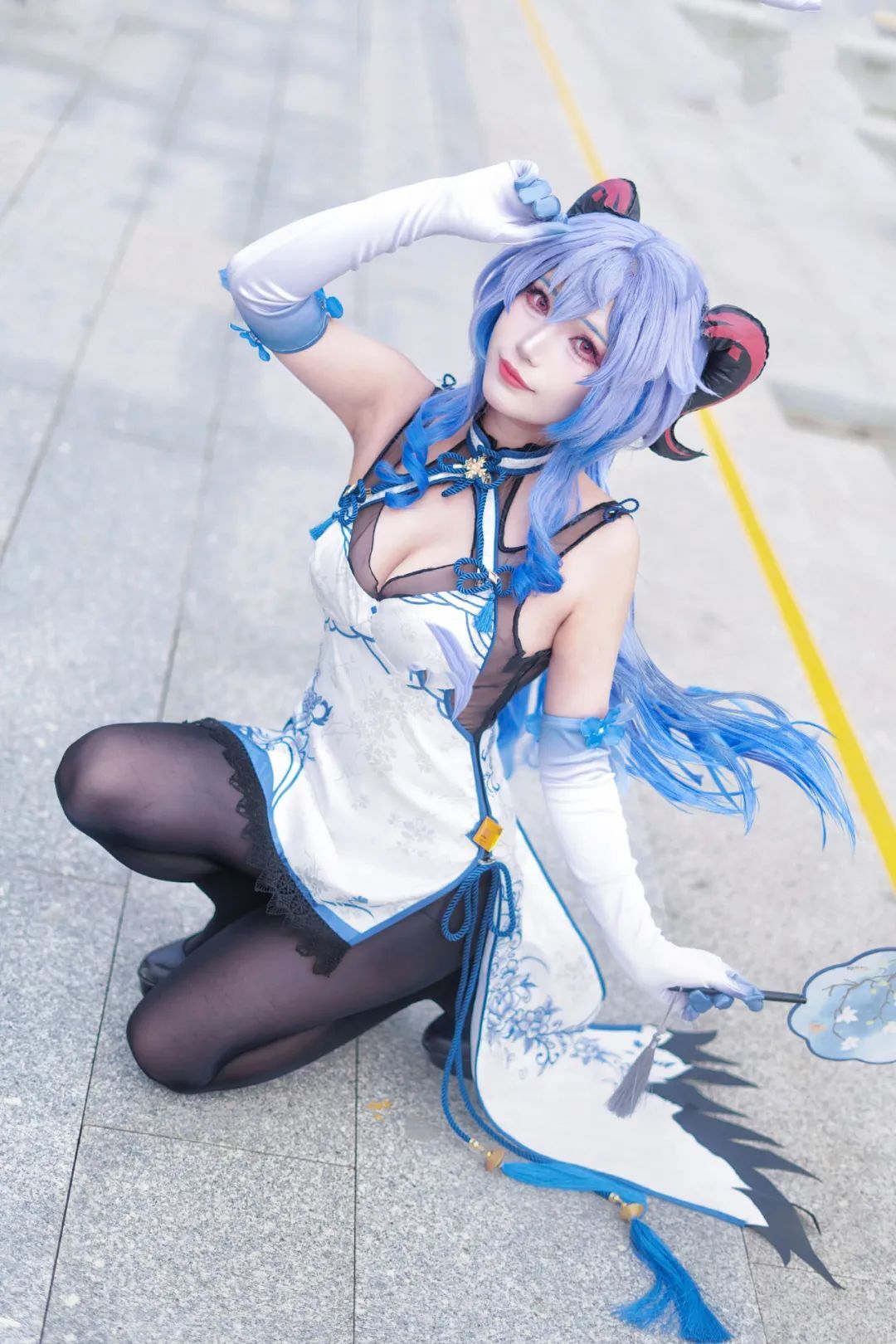 原神cos：白丝+修女服，甘雨太顶了！白丝制服刻晴太御了！包臀裙申鹤，包臀裙申鹤太美了！