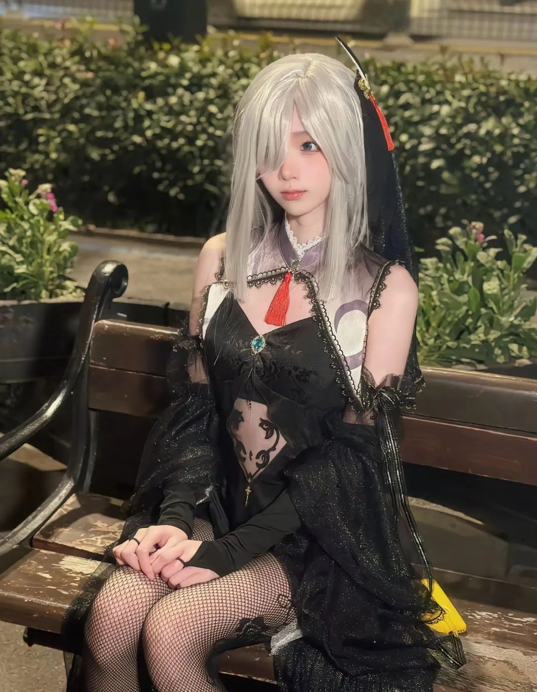 原神cos：黑丝连衣裙刻晴美出新高度！古装汉服甘雨，大草神，雷神制服，绫华女仆让人狂喜！