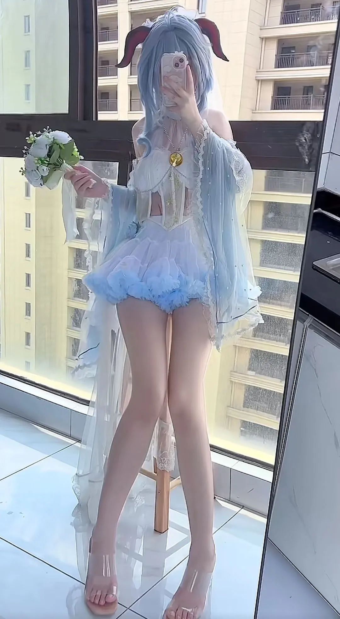 原神cos：白丝+和服，绫华太美了！兔女郎心海，女仆雷神让人狂喜！白丝连衣裙神子太顶了！