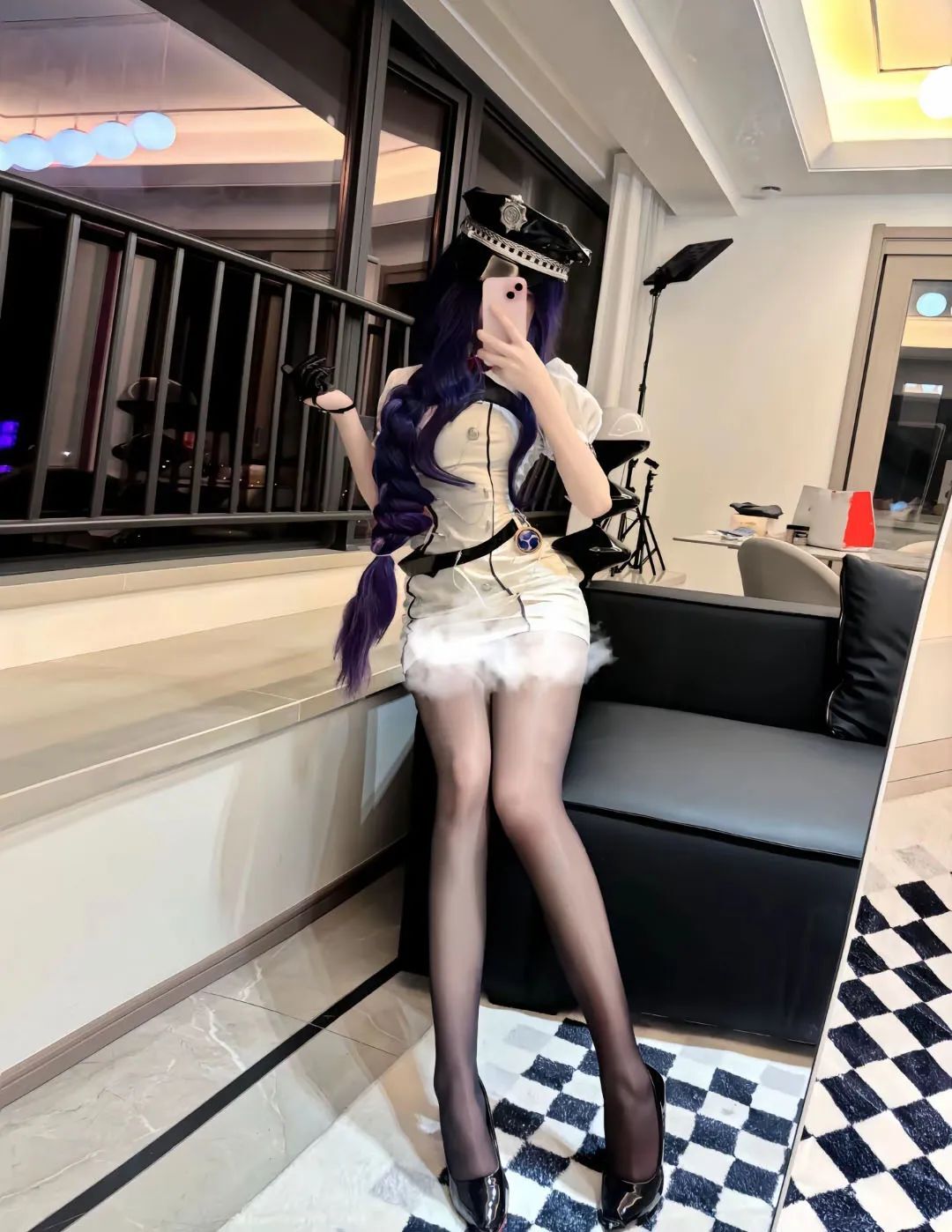 原神cos：黑丝+制服，雷神太御了！黑丝旗袍申鹤，白丝女仆雷神，婚纱刻晴，兔女郎心海谁能不爱？