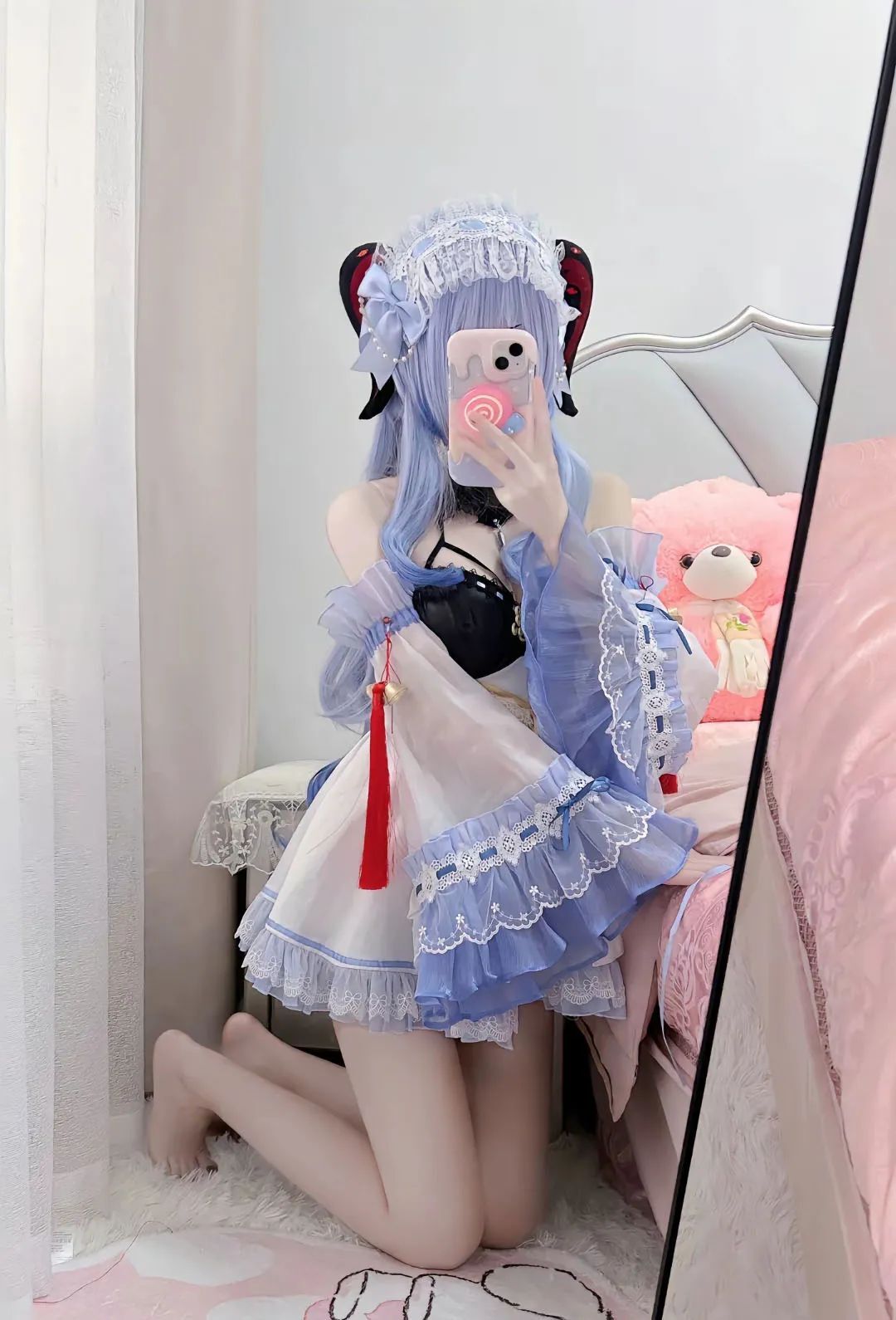 原神cos：白丝+婚纱，花嫁刻晴太可爱了！女仆莫娜让人狂喜！兔女郎甘雨，黑丝旗袍申鹤谁看了不迷糊？