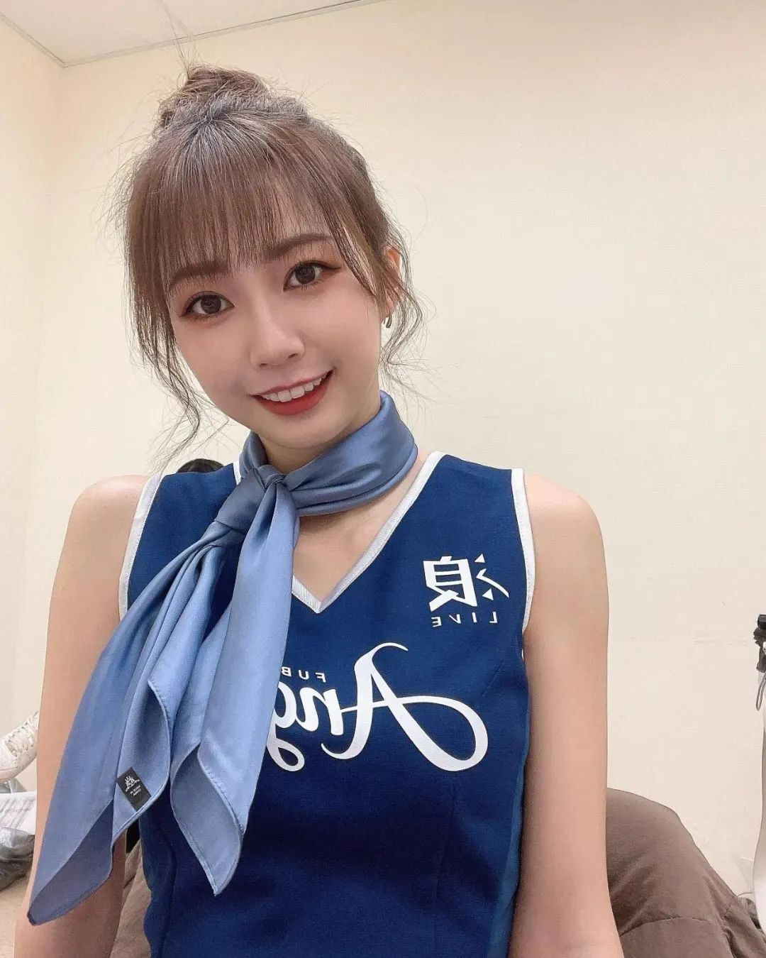 台湾网红彭翊慈，充满青春活力的啦啦队女神