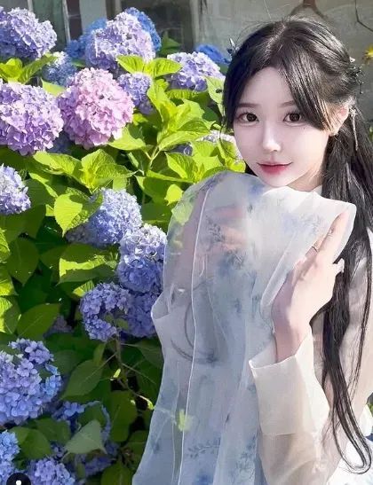 韩国网红 | flowater，甜美又可爱的颜值系女神