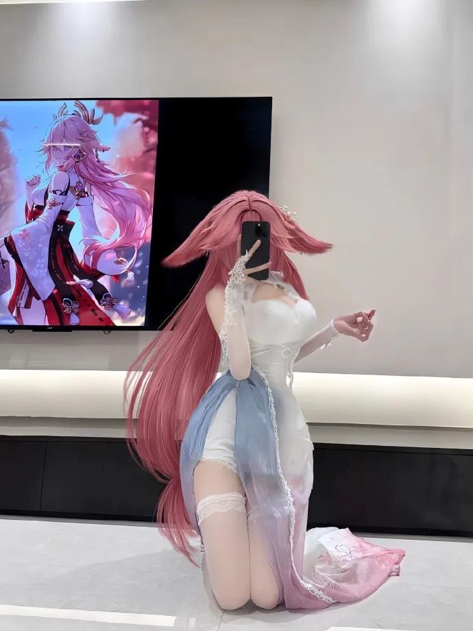 原神cos：皮鞭+制服，OL雷神果然御！丽莎巫女装，兔女郎甘雨涩气拉满！