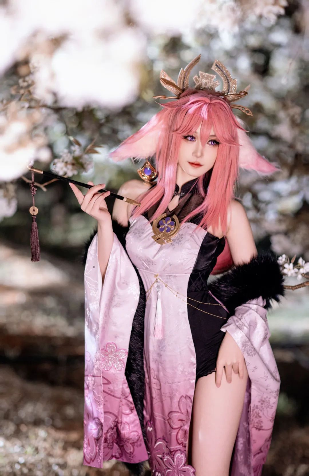 原神cos：年轻时期的萍姥姥太漂亮了！花嫁神子真顶！小草神终于长大了！