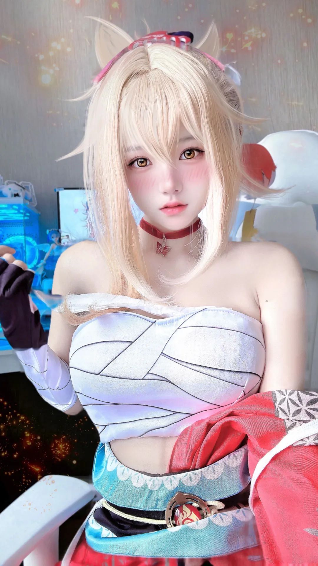 原神cos：绫华宵宫爆衣形态太美了！海边神子，清凉装甘雨真顶！
