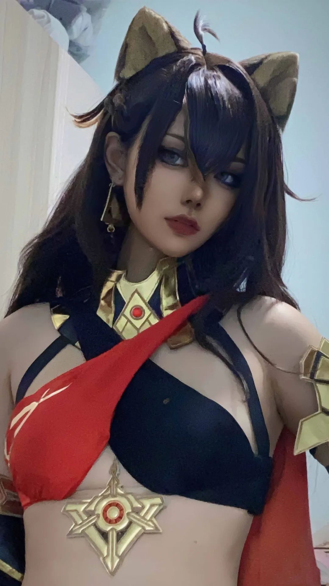 原神cos：安柏终于变大了！连体毛衣申鹤真顶，猫耳御姐迪希雅太帅了！