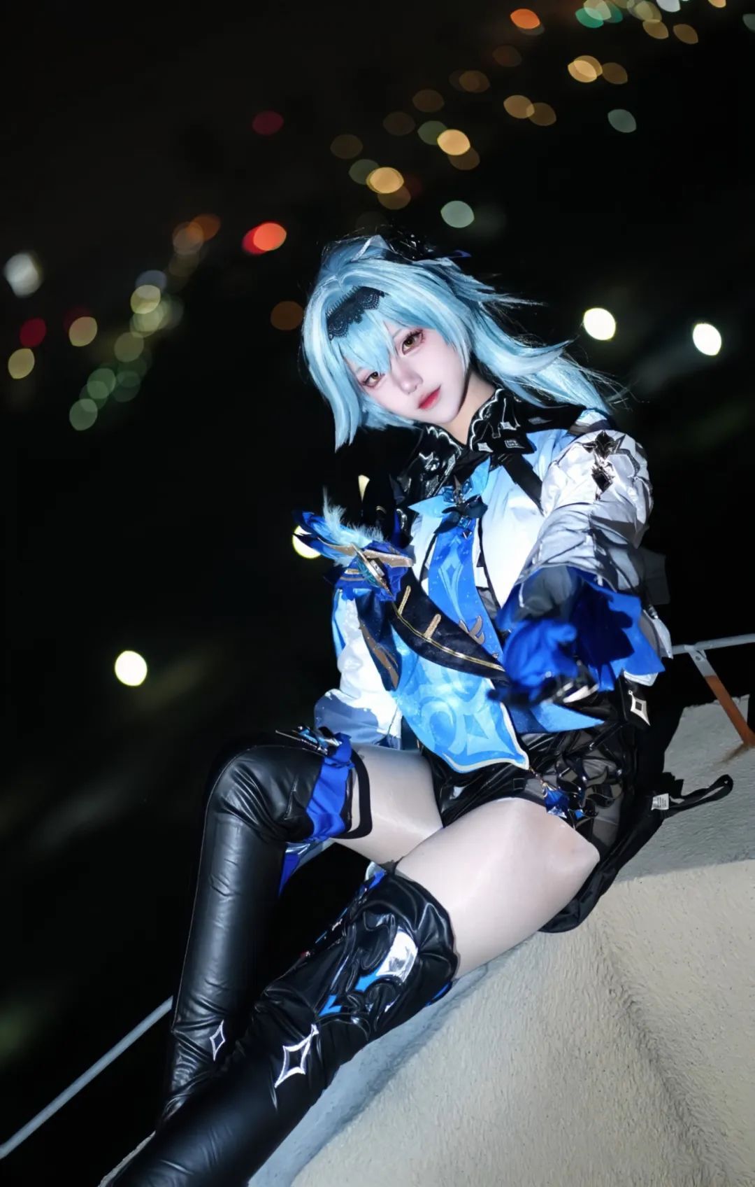 原神cos：黑丝+制服，雷神太顶了！兔女郎荧妹！白色婚纱刻晴让人心动！