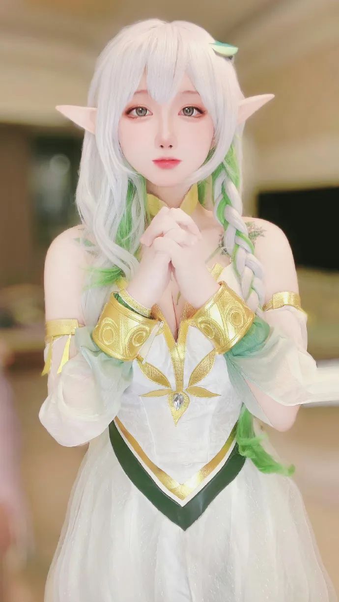 原神cos：黑丝+紧身皮衣，兔女郎雷神太顶了！花嫁刻晴，大草神可爱爆了！