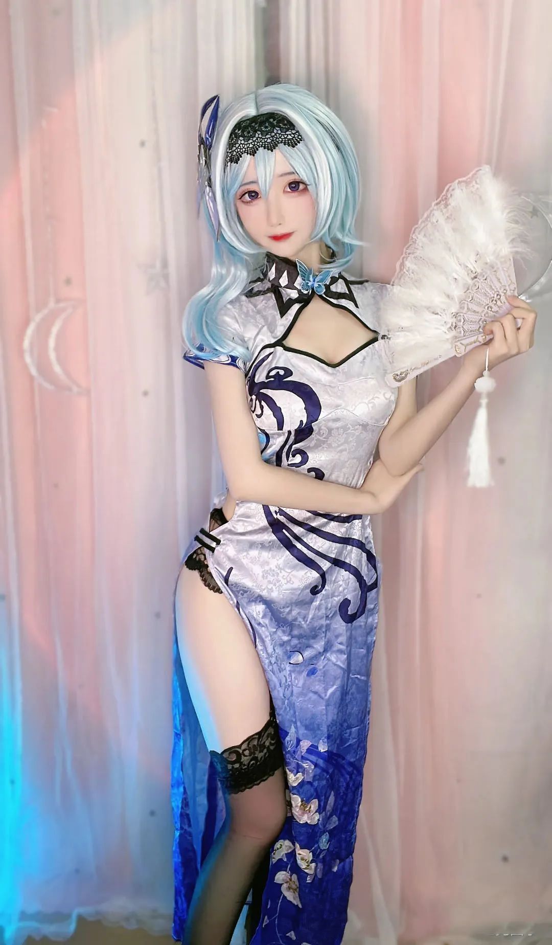 原神cos：黑丝+旗袍，优菈太御了！泳装妮露，女仆绫华，婚纱神子，甘雨居然黑化了！