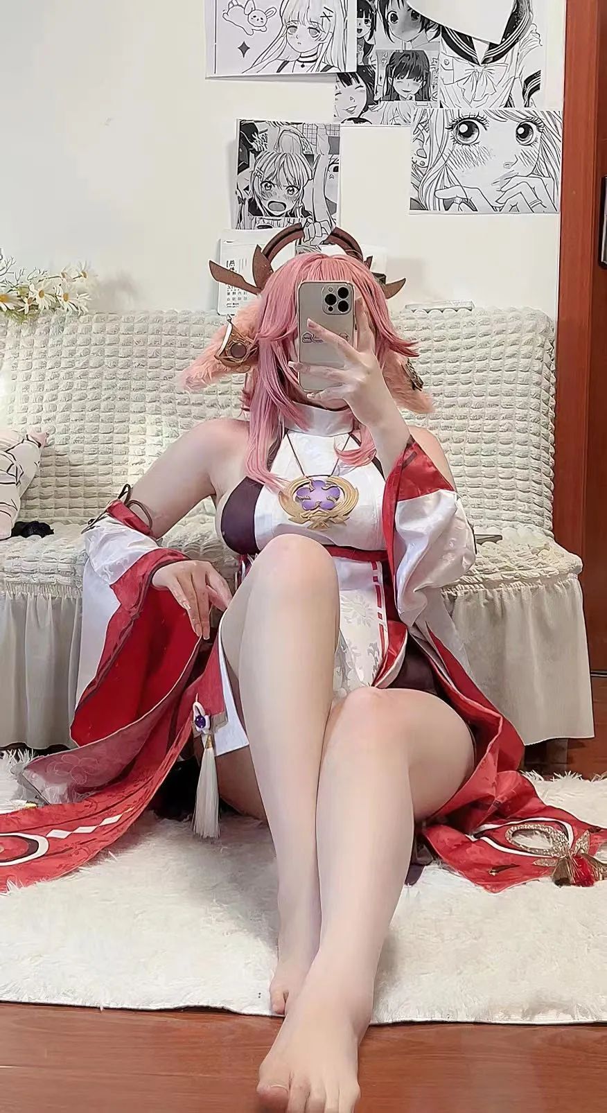 原神cos：女仆装宵宫可爱爆了！赛车女郎申鹤，泳装草神，白色连衣裙神子太顶了！