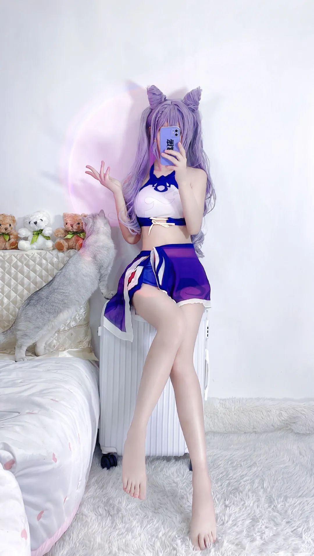 原神cos：女士仰视视角太顶了！泳装神子刻晴让人狂喜！修女服甘雨涩气拉满！