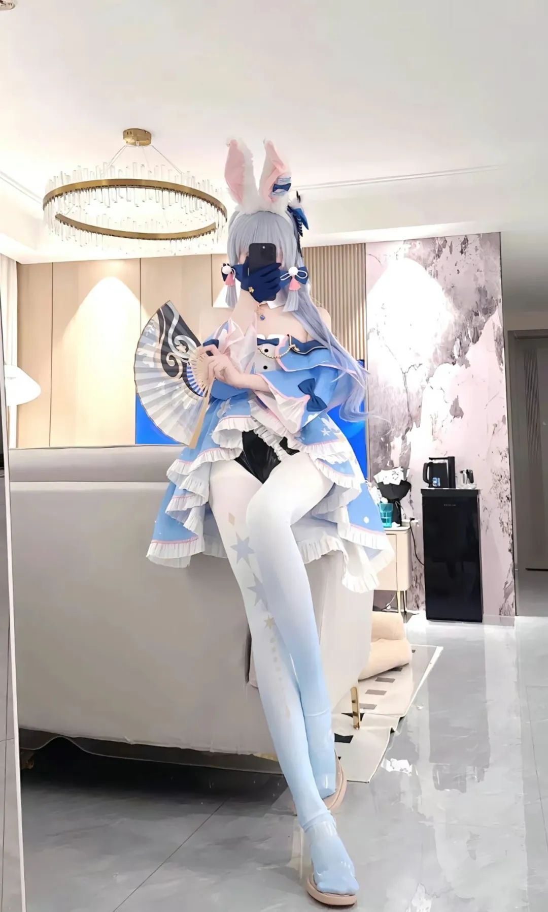 原神cos：兔女郎甘雨太顶了！黑丝旗袍莫娜！白丝女仆雷神，泳装心海真可爱！