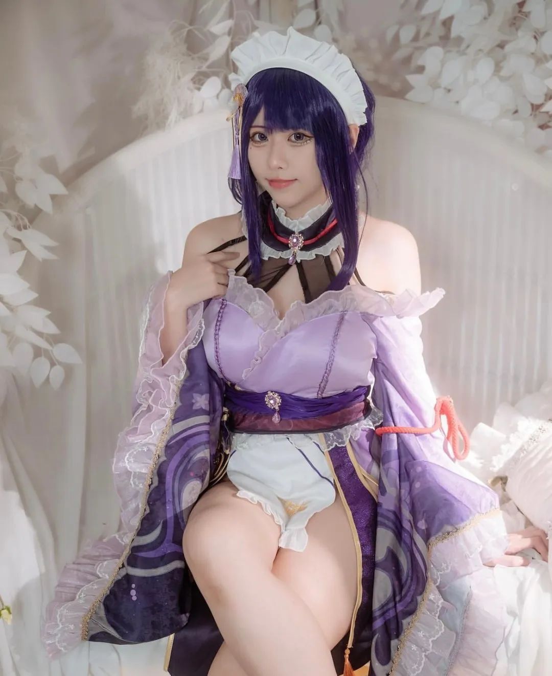 原神cos：白丝秘书甘雨，女仆装雷神，修女服优菈，身穿瑜伽服的申鹤让人狂喜！