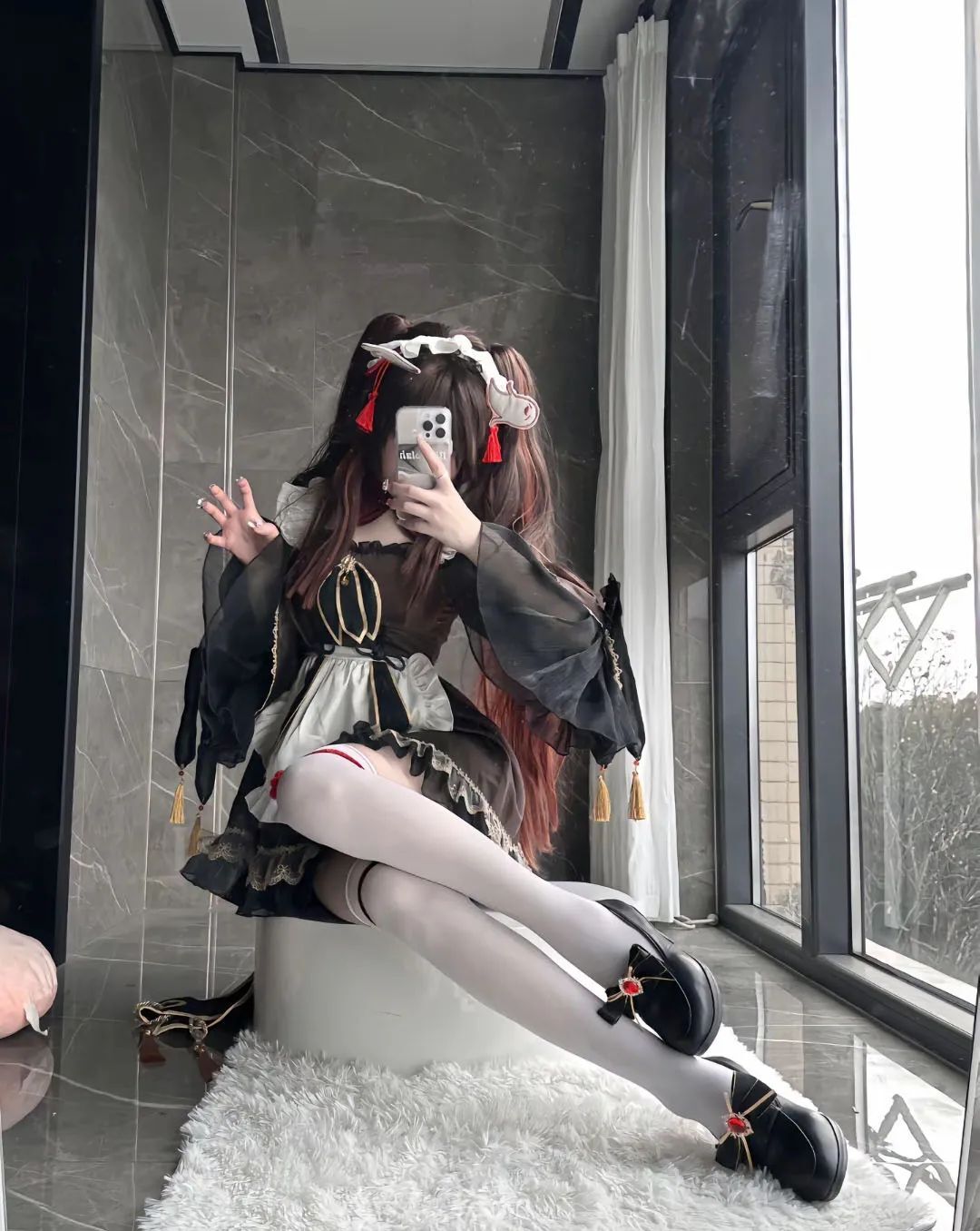 原神cos：黑丝+超短裙，制服雷神太顶了！泳装绫华真绝了，女仆申鹤，白丝刻晴太好看了！