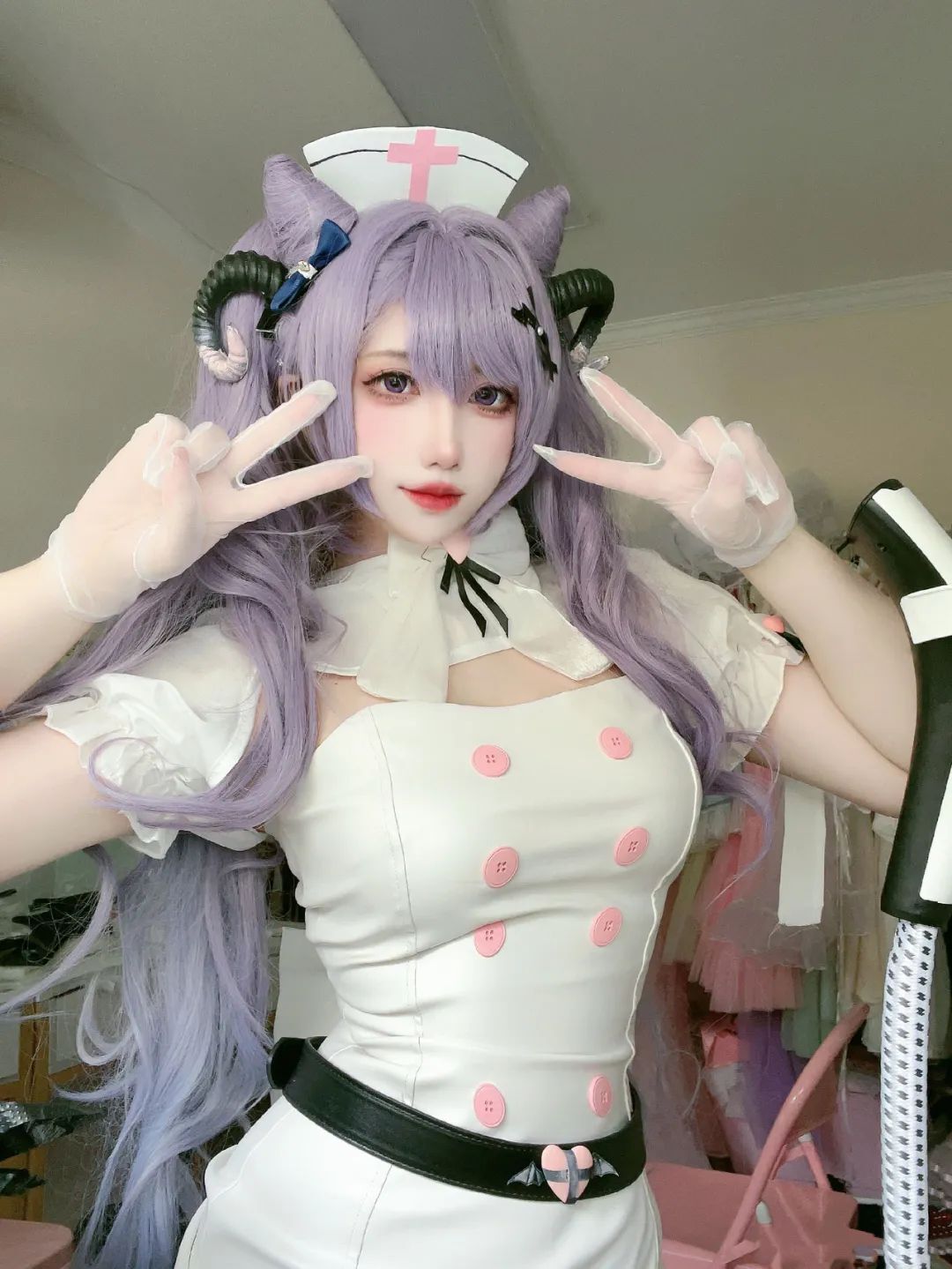 原神cos：白丝+制服，护士刻晴太美了！OL制服雷神太顶了！申鹤仙女装让人狂喜！