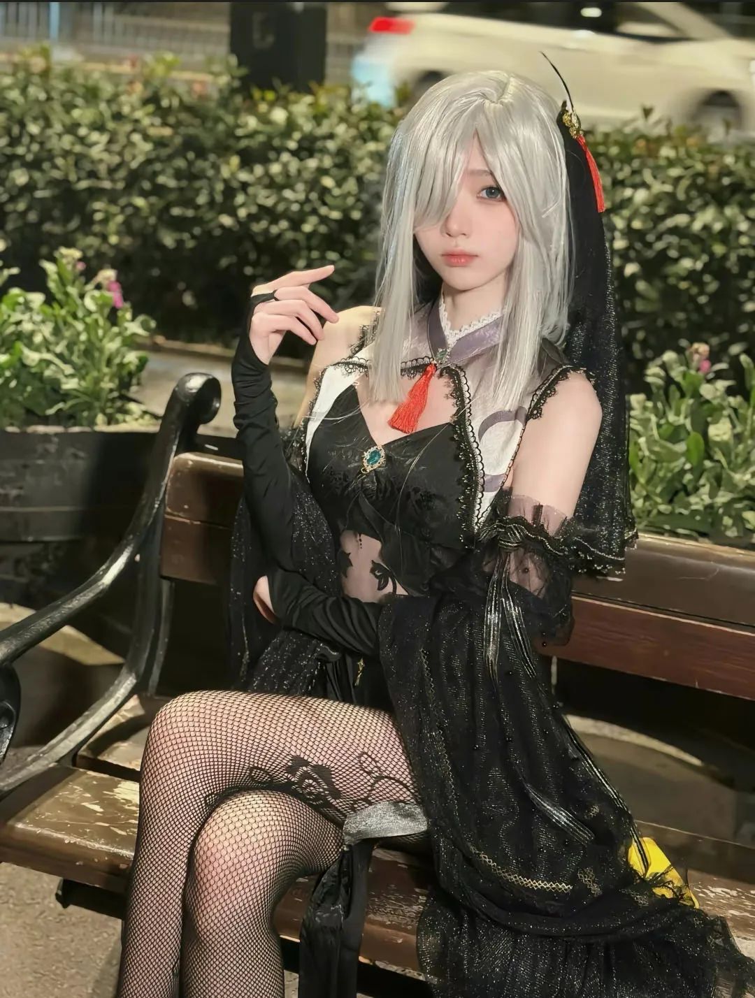 原神cos：黑丝连衣裙刻晴美出新高度！古装汉服甘雨，大草神，雷神制服，绫华女仆让人狂喜！