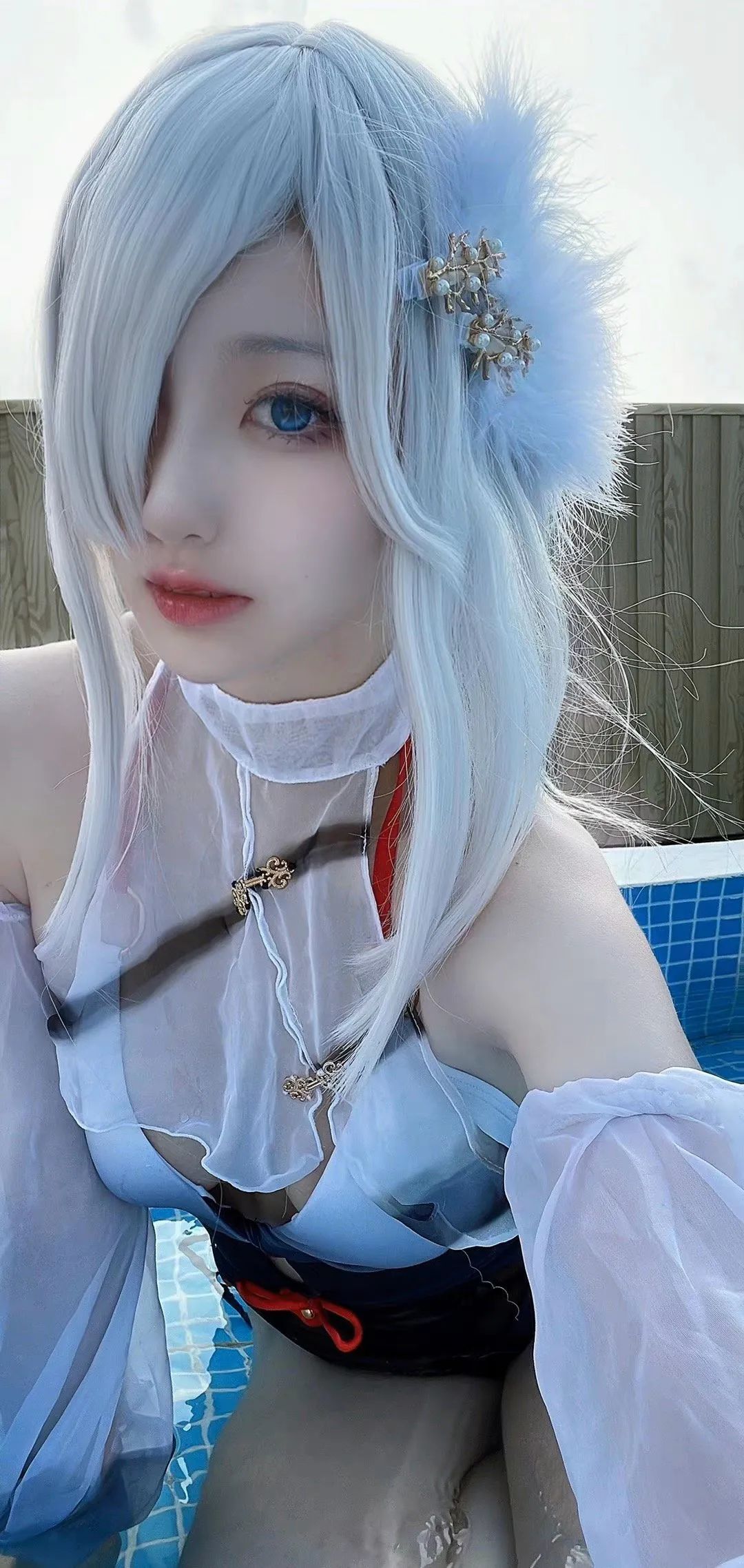 原神cos：申鹤泳装颜值太美了！制服皮裤也不错！雷神女仆装让人狂喜！夜兰姿势超赞！