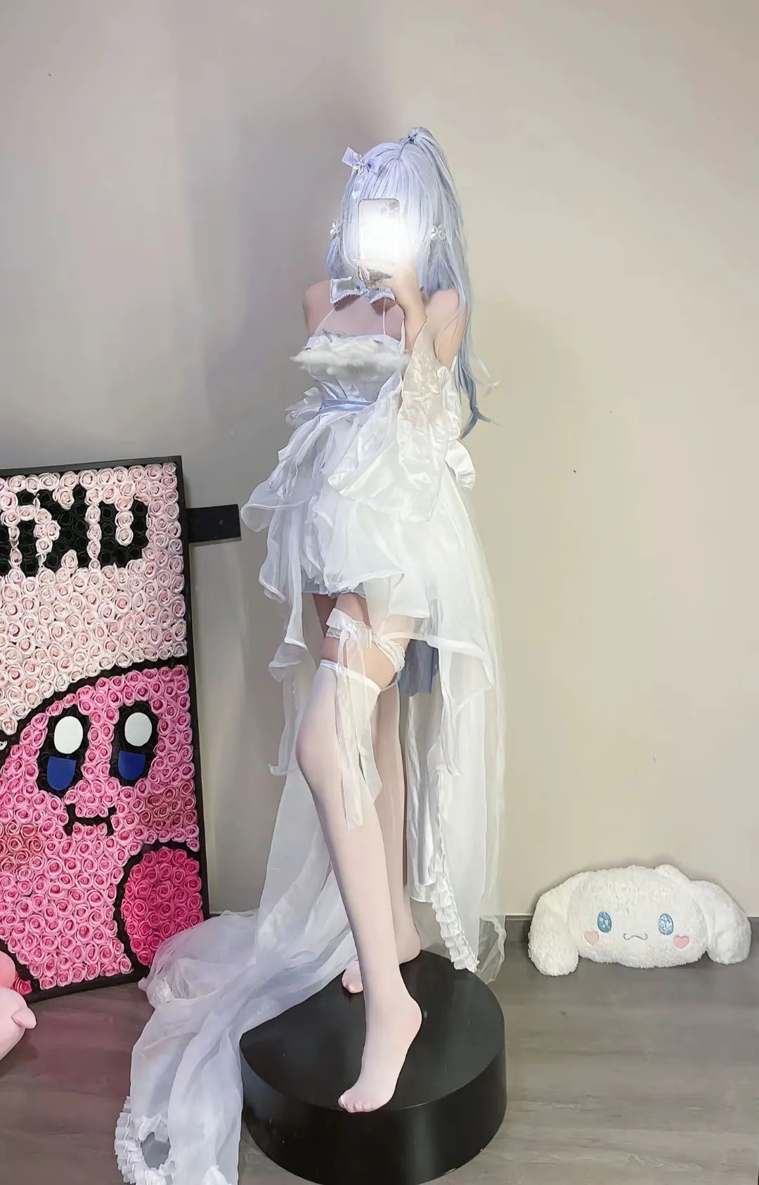 原神cos：睡衣雷神，泳装优菈太美了！白丝婚纱绫华！黑丝旗袍申鹤，单边白丝刻晴让人狂喜！