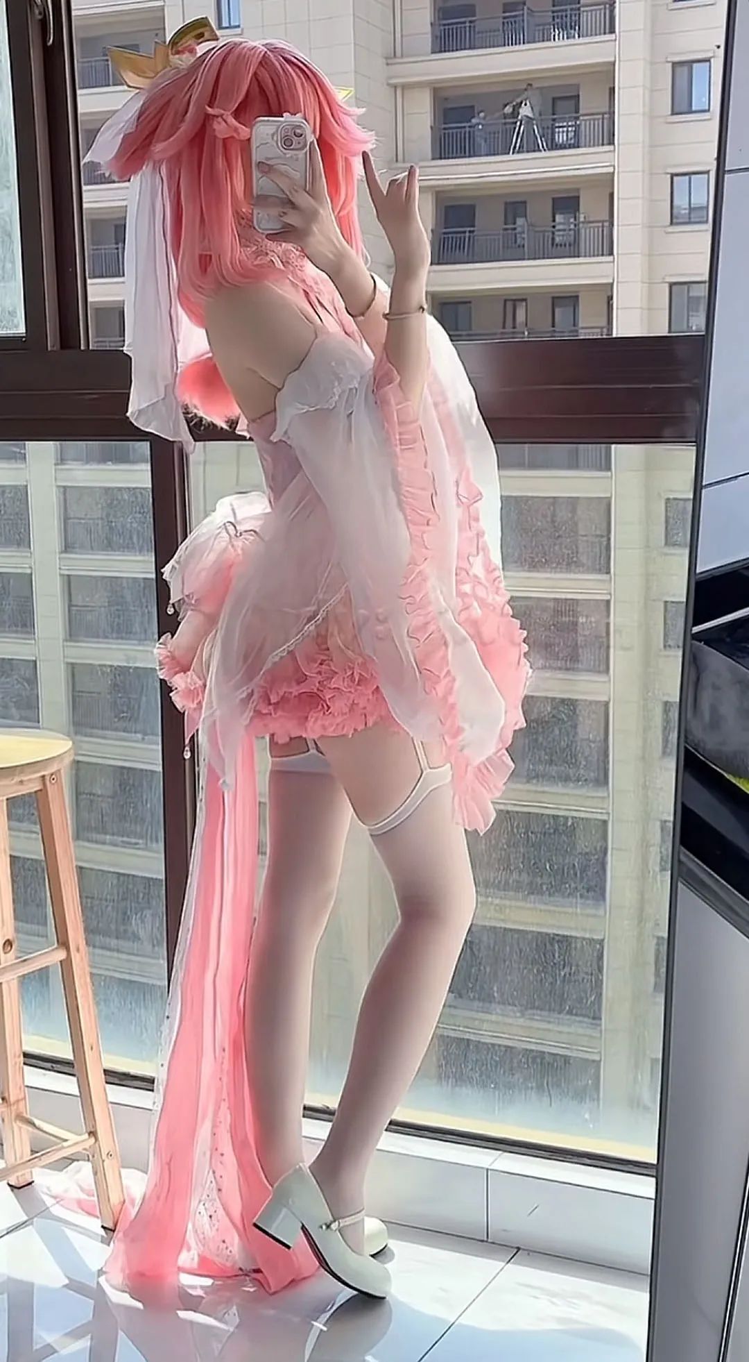 原神cos：白丝+和服，绫华太美了！兔女郎心海，女仆雷神让人狂喜！白丝连衣裙神子太顶了！