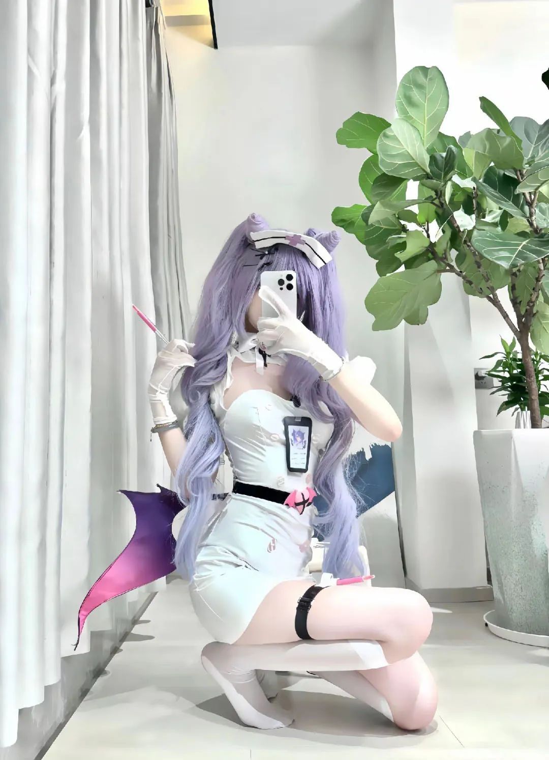 原神cos：黑丝+皮裤，兔女郎甘雨太顶了！白丝制服刻晴！女仆绫华雷神让人狂喜！黑丝旗袍申鹤！