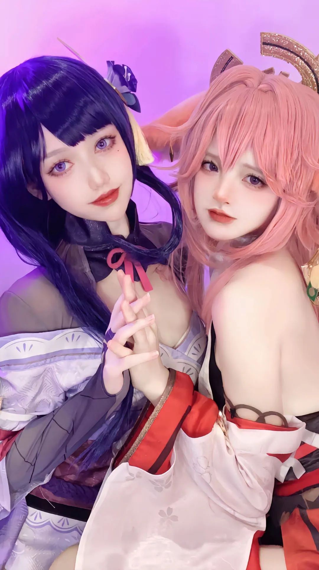 原神cos：勒肉黑丝+女仆装，申鹤好温柔！运动衣甘雨太顶了！白丝婚纱刻晴像极了初恋！