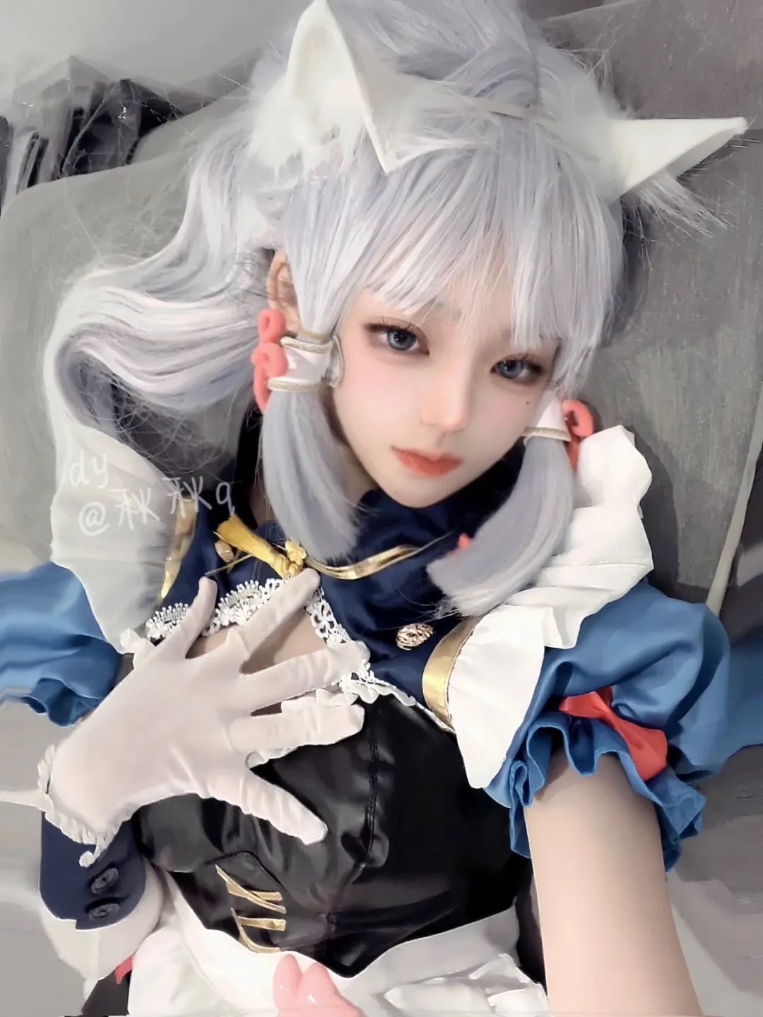 原神cos：优菈大长腿太顶了！制服雷神，女仆申鹤温柔可爱！女仆绫华甘雨也不错！