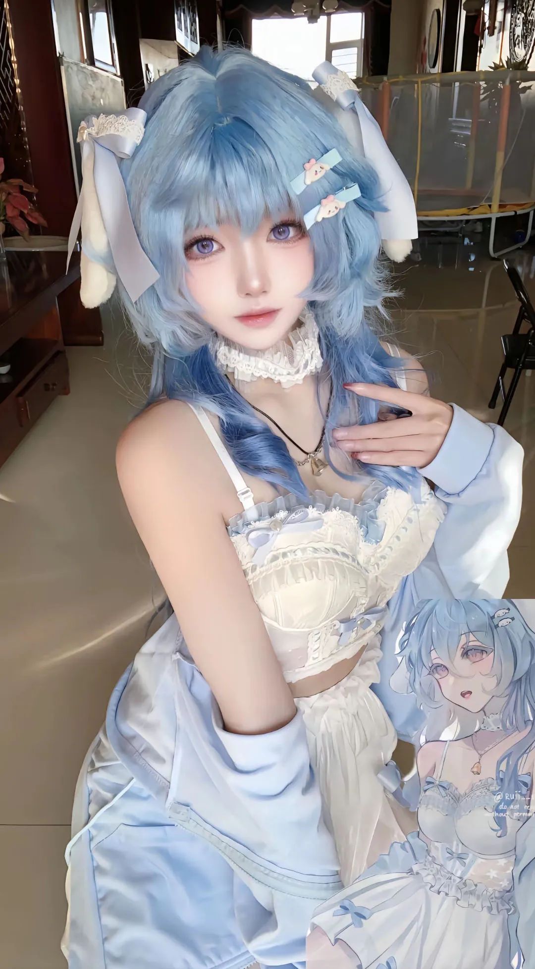 原神cos：芙芙新服装太可爱了！爆衣形态的雷神谁见过？白丝婚纱神子，满足了玩家的所有愿望！