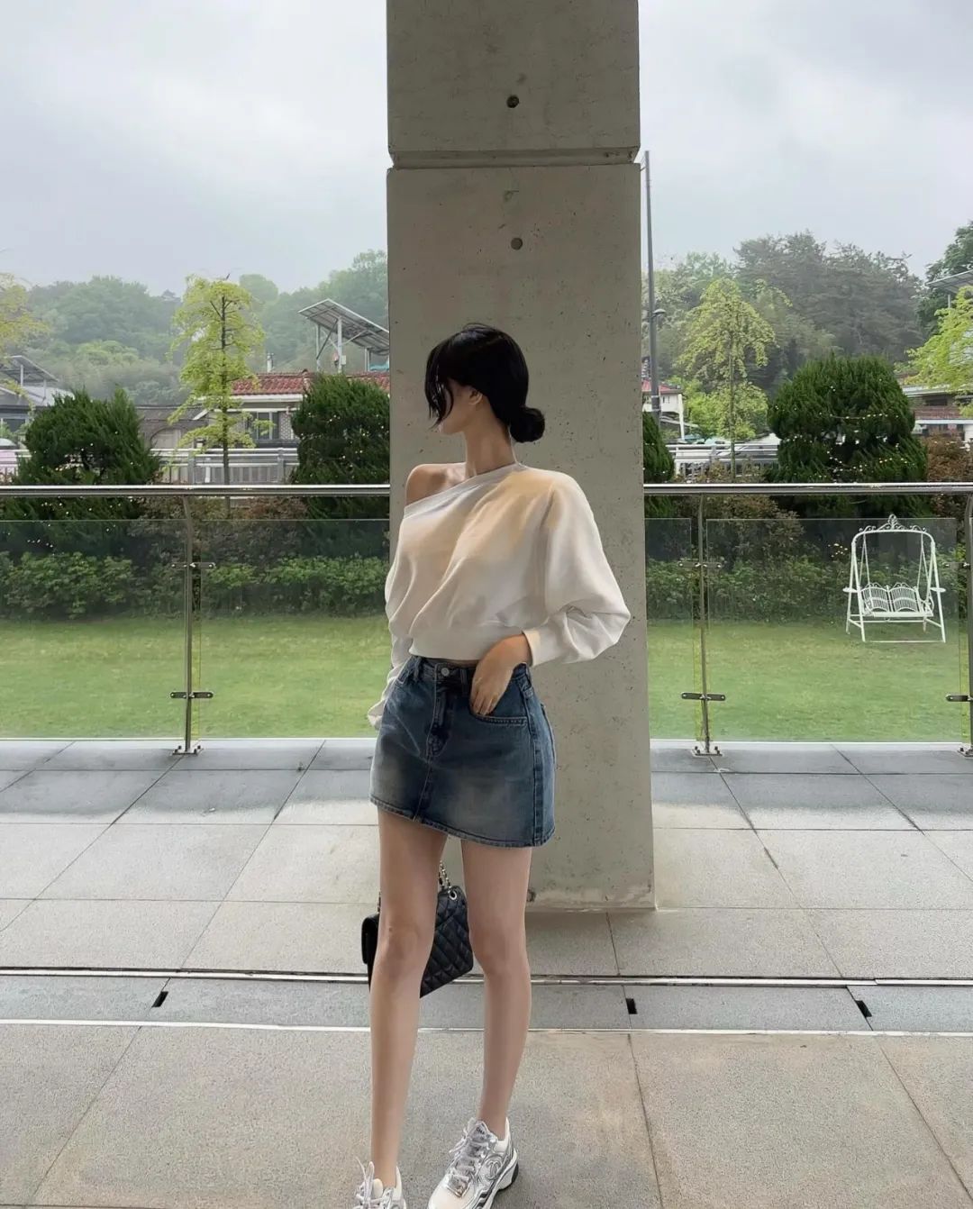 韩国美女小姐姐，大长腿太抢眼，这腿绝了！