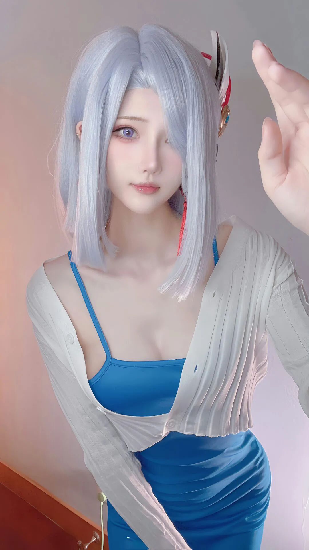 原神cos：裸足+泳装，大草神太漂亮了！旗袍神子，和服绫华，包臀裙申鹤真御！