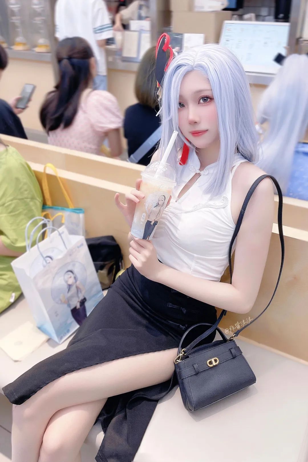 原神cos：水神新服装太漂亮了！蕾丝神子，双马尾旗袍莫娜！刻晴腿长一米八！