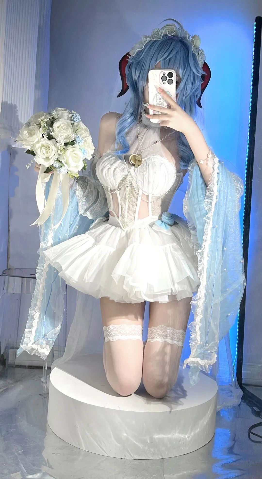 原神cos：白丝+婚纱，花嫁刻晴绫华美爆了！泳装心海，旗袍申鹤，兔女郎甘雨让人狂喜！