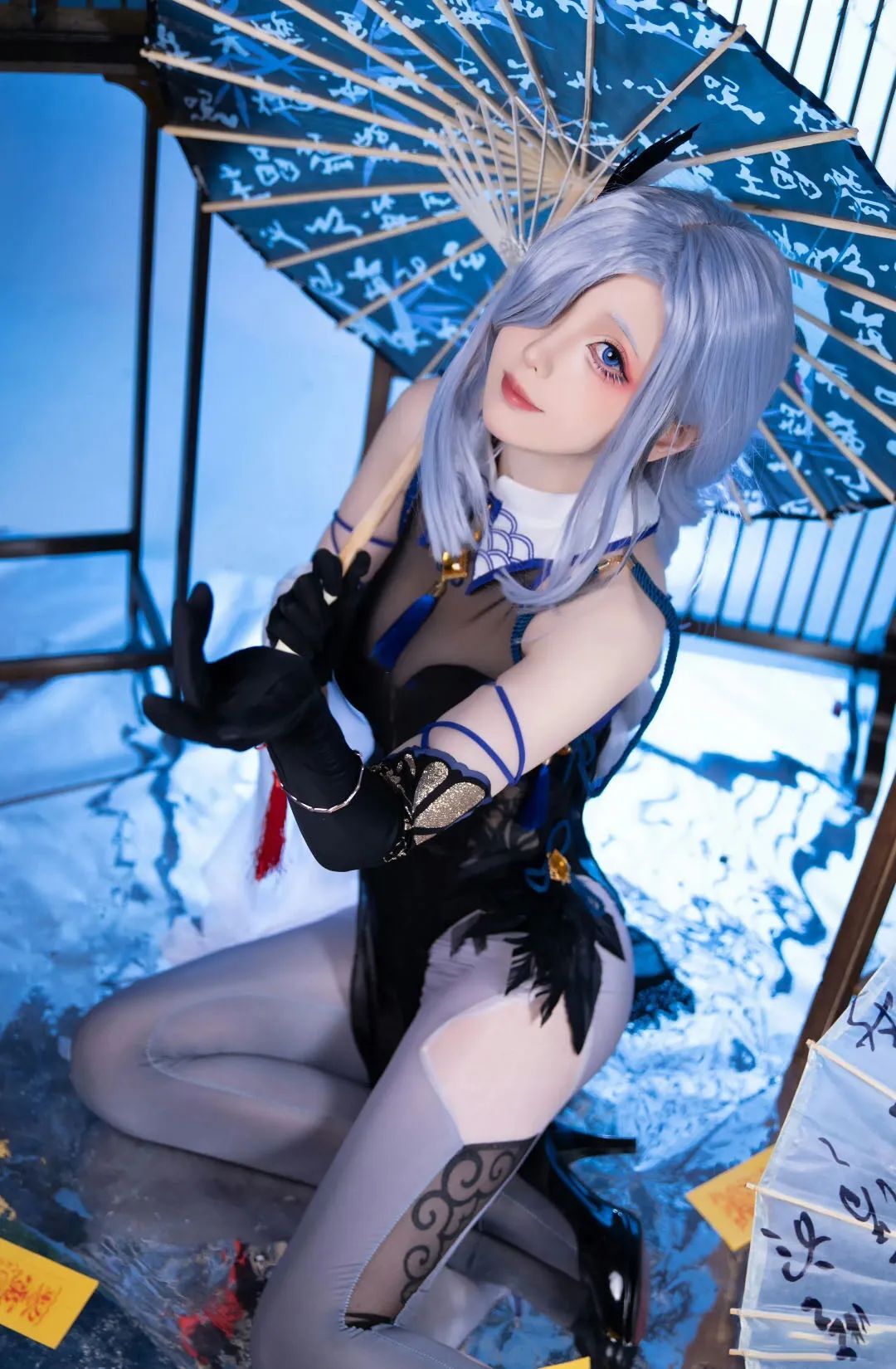 原神cos：白丝+短裤，OL制服雷神太顶了！护士装刻晴，泳装神子美爆了！