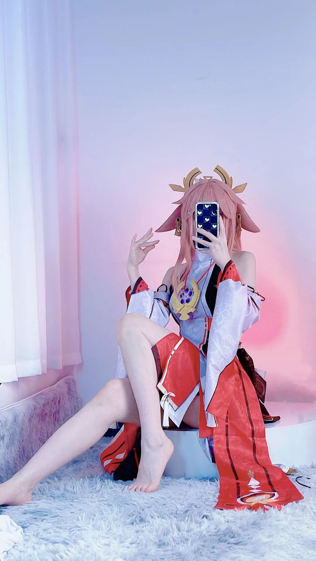 原神cos：黑丝+皮裤，甘雨让人狂喜！和服绫华，泳装刻晴，黑丝女仆水神太萌了！